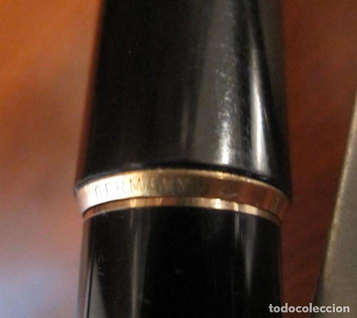 Plumas estilogr&aacute;ficas antiguas: PLUMA MONTBLANC NEGRO DORADO-FUNCIONA - Foto 5