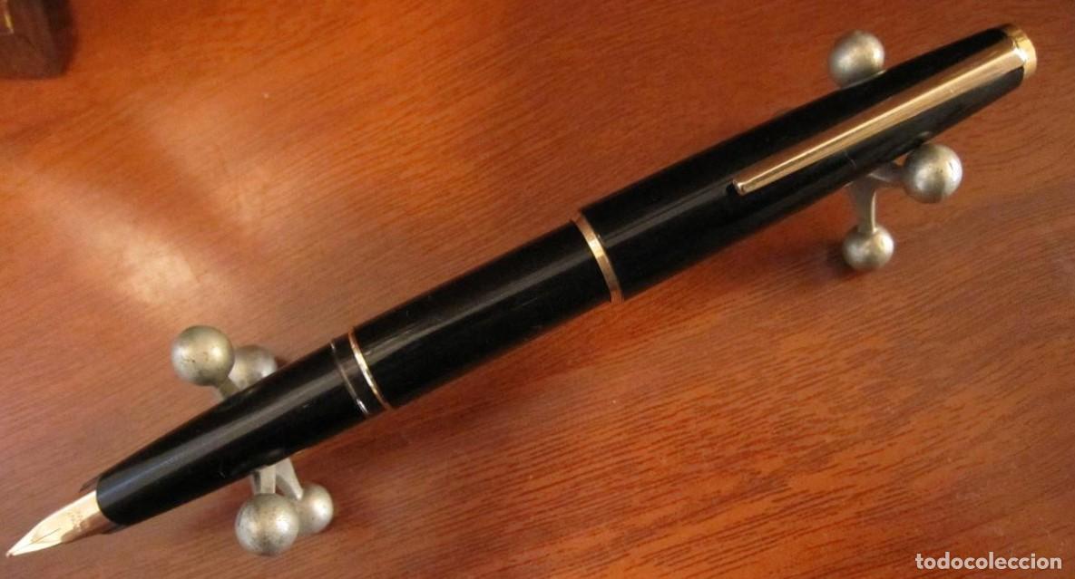 Plumas estilogr&aacute;ficas antiguas: PLUMA MONTBLANC NEGRO DORADO-FUNCIONA - Foto 2