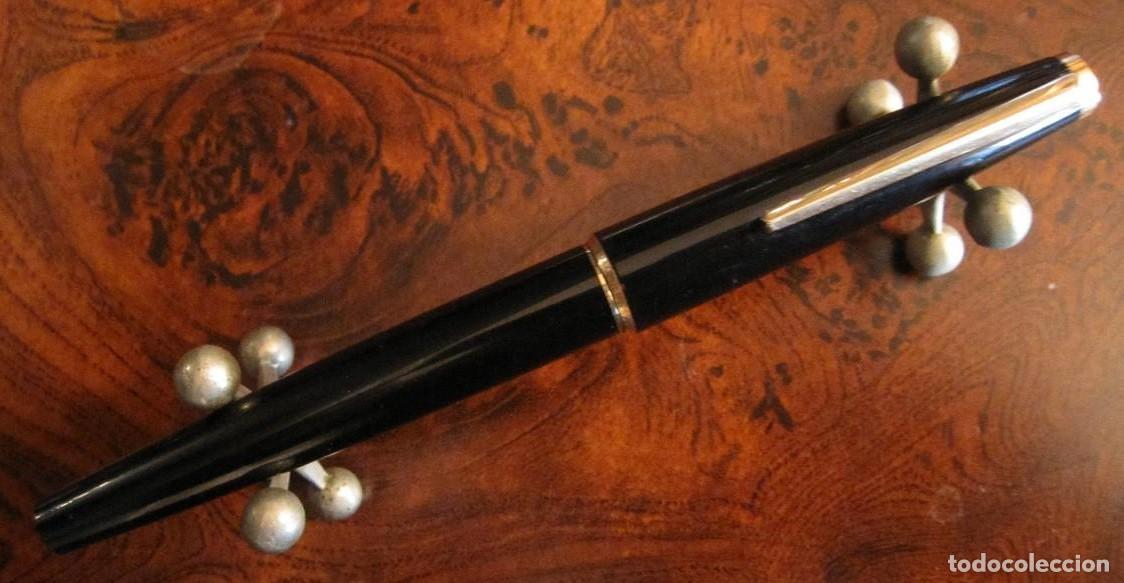 Plumas estilogr&aacute;ficas antiguas: PLUMA MONTBLANC NEGRO DORADO-FUNCIONA - Foto 6