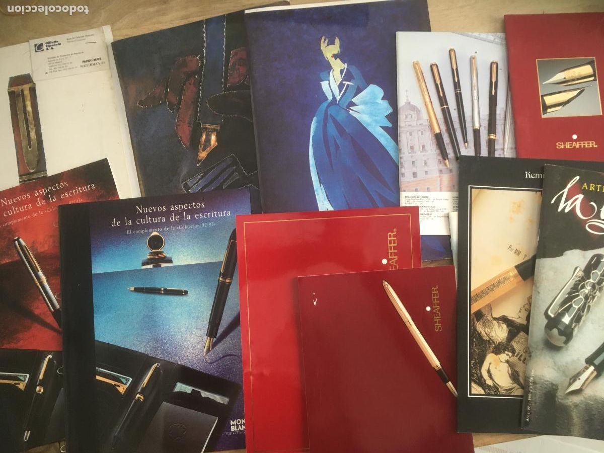 Plumas estilogr&aacute;ficas antiguas: plumas estilograficas boligrafos montblanc waterman pelican sheaffer lote catalogos originales