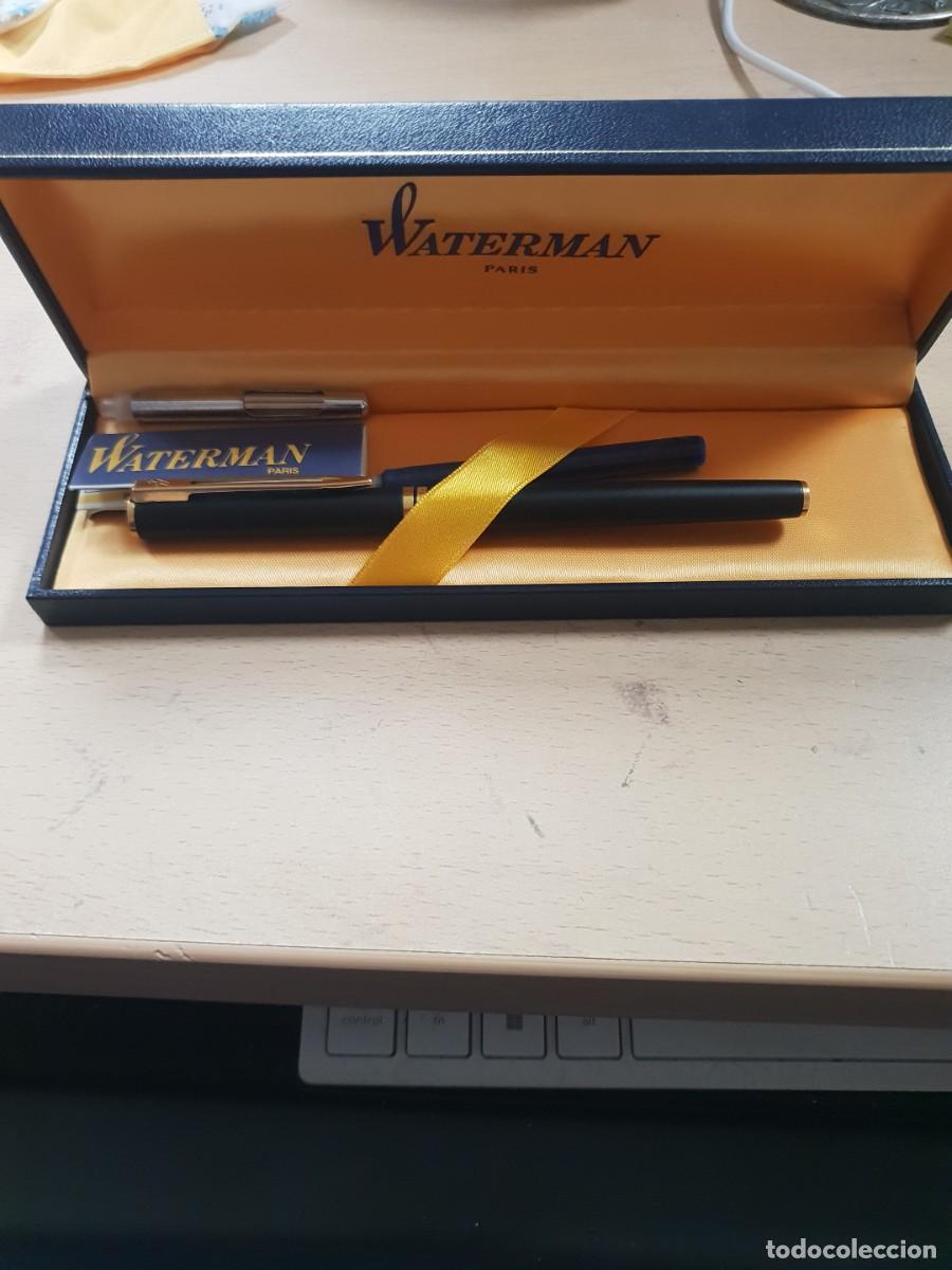 Plumas estilogr&aacute;ficas antiguas: Pluma waterman paris con estuche - Foto 1