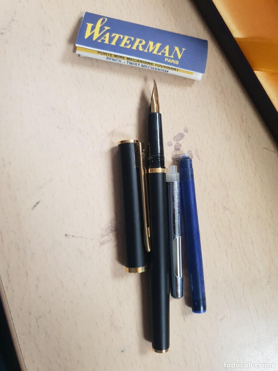 Plumas estilogr&aacute;ficas antiguas: Pluma waterman paris con estuche - Foto 2
