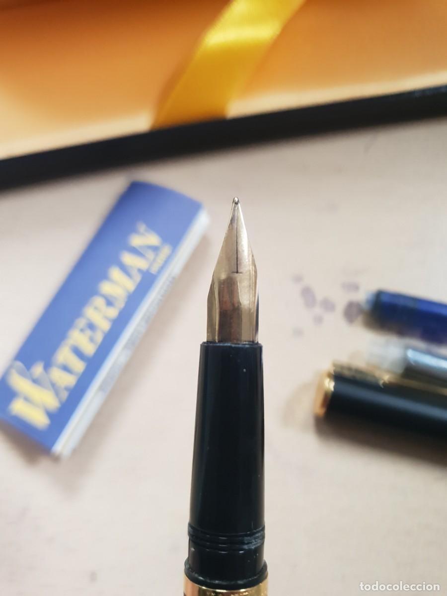 Plumas estilogr&aacute;ficas antiguas: Pluma waterman paris con estuche - Foto 3