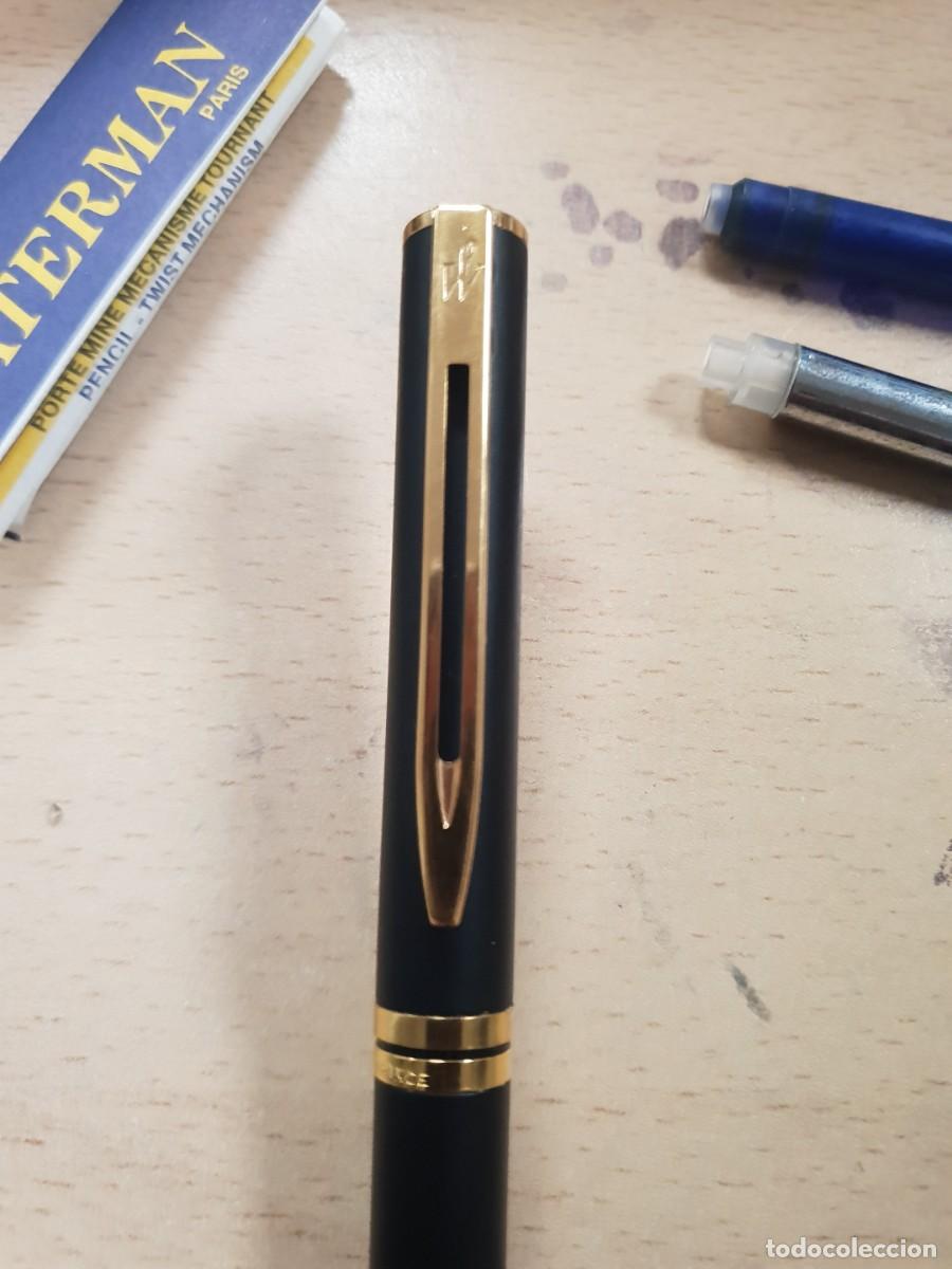 Plumas estilogr&aacute;ficas antiguas: Pluma waterman paris con estuche - Foto 5