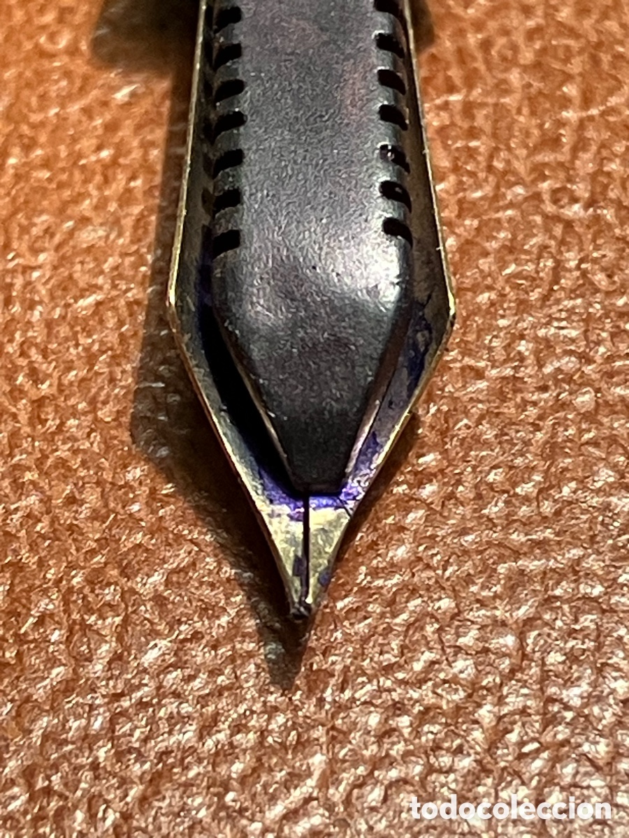 Plumas estilogr&aacute;ficas antiguas: Pluma Parker Vacumatic plum&iacute;n oro 14k - Foto 8