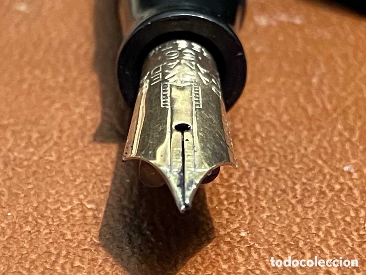 Plumas estilogr&aacute;ficas antiguas: Pluma Parker Vacumatic plum&iacute;n oro 14k - Foto 9