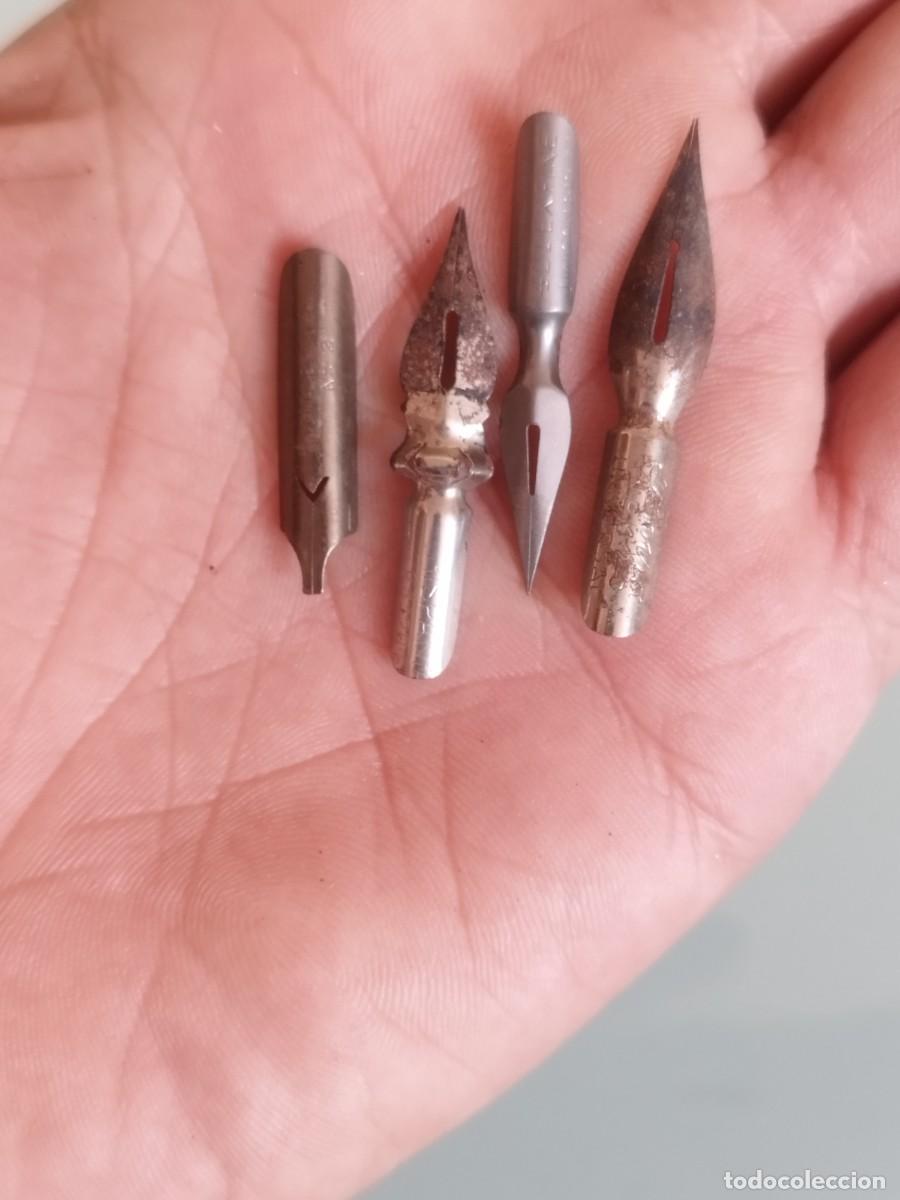 Plumas estilogr&aacute;ficas antiguas: Lote de 4 plumillas. - Foto 1