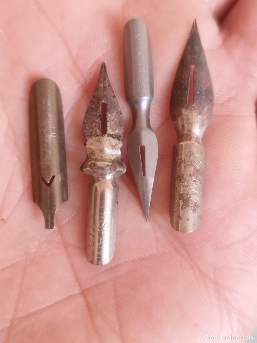 Plumas estilogr&aacute;ficas antiguas: Lote de 4 plumillas. - Foto 3