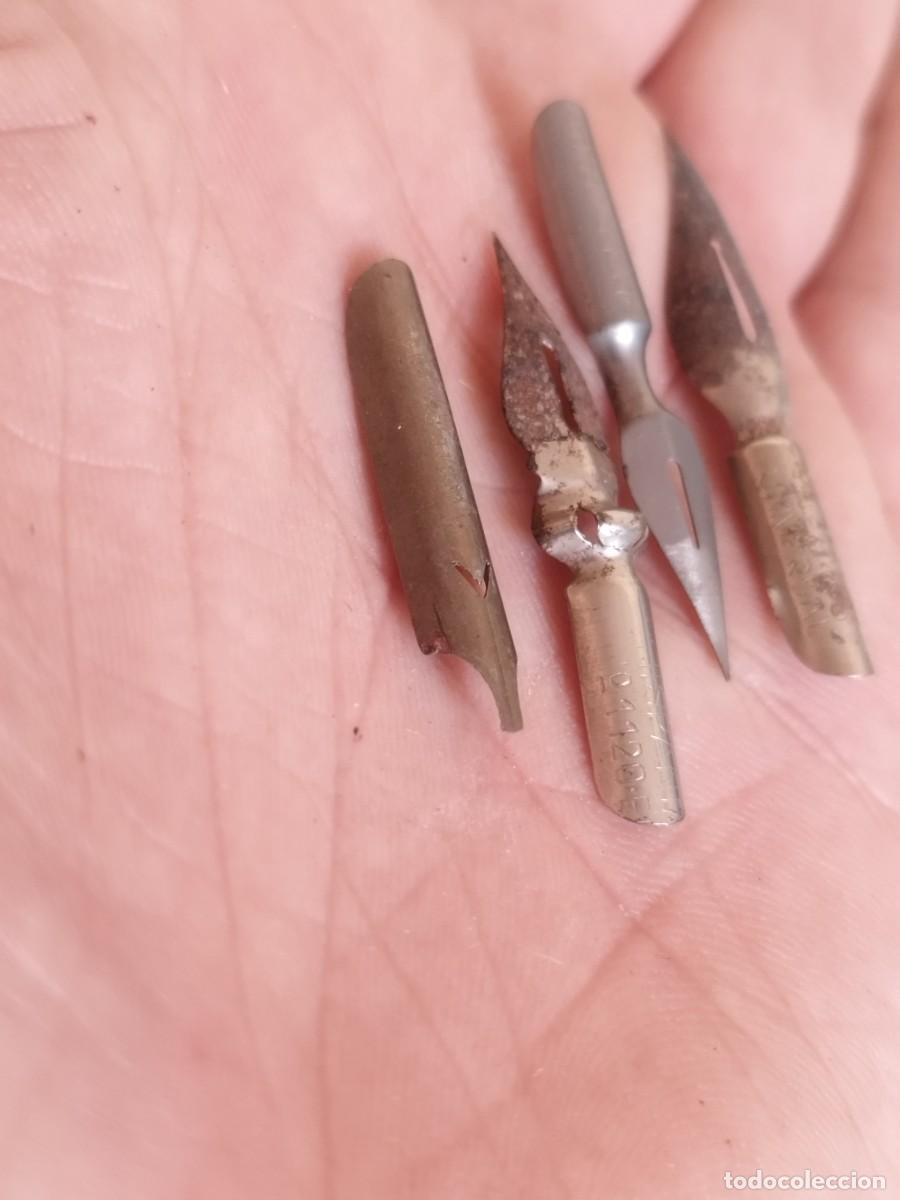 Plumas estilogr&aacute;ficas antiguas: Lote de 4 plumillas. - Foto 4