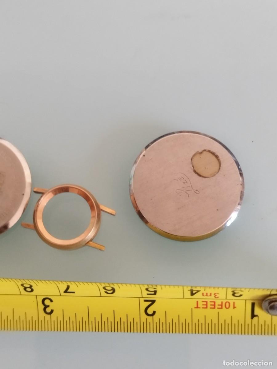 Plumas estilogr&aacute;ficas antiguas: Lote de piezas de relojes de pulsera. - Foto 13