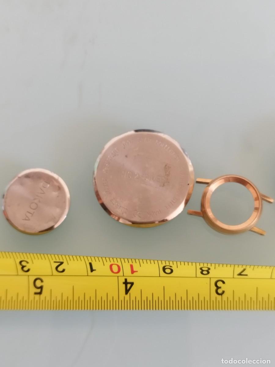 Plumas estilogr&aacute;ficas antiguas: Lote de piezas de relojes de pulsera. - Foto 14