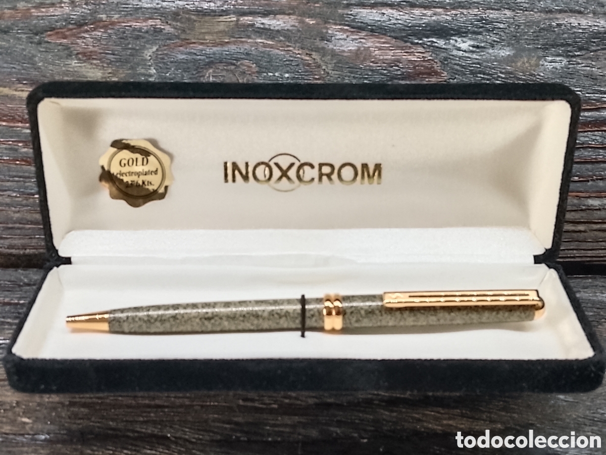 Plumas estilogr&aacute;ficas antiguas: Pluma Estilogr&aacute;fica inoxcrom oro 23'6 kls