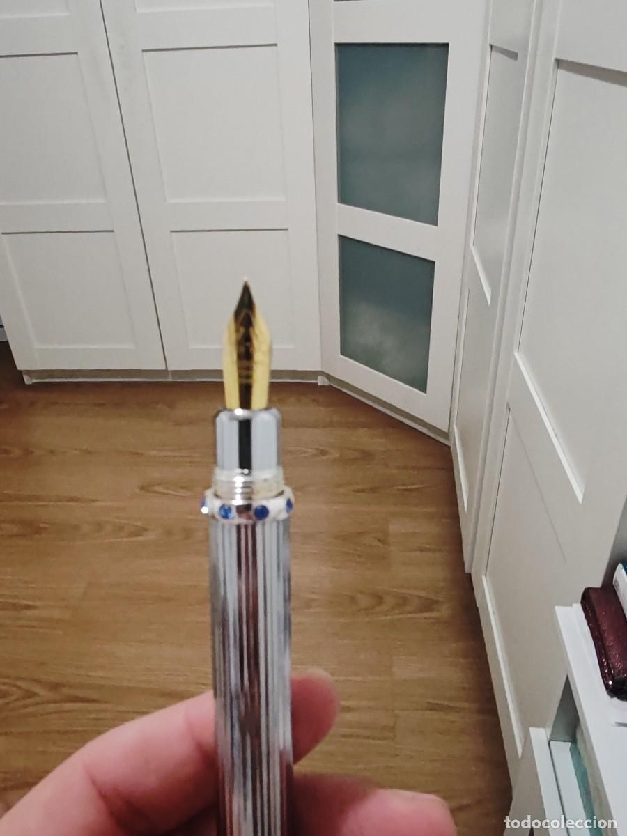 Plumas estilogr&aacute;ficas antiguas: Pluma Hachette 24 k oro - Foto 3