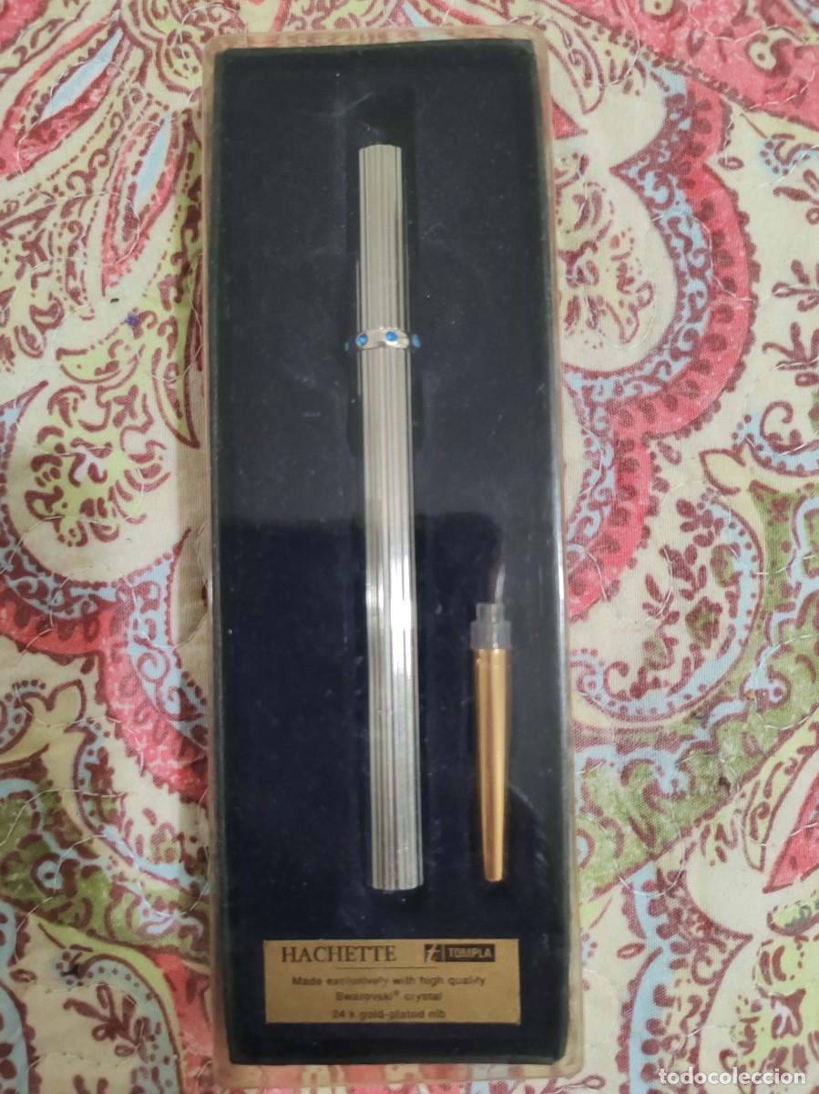 Plumas estilogr&aacute;ficas antiguas: Pluma Hachette 24 k oro - Foto 6