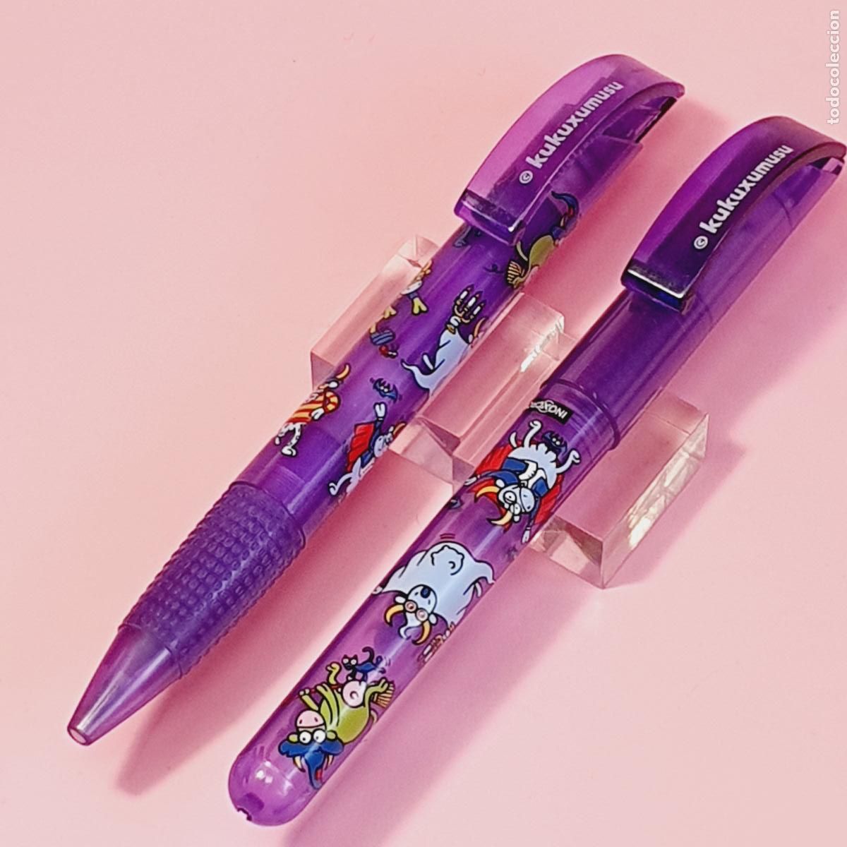 Plumas estilogr&aacute;ficas antiguas: JUEGO-INOXCROM NATURE SIDNEY KUKUXUMUSU-ESPA&Ntilde;A-PLUMA+BOL&Iacute;GRAFO-VIOLETA TRANSLUCENT-DESCATALOGADO.