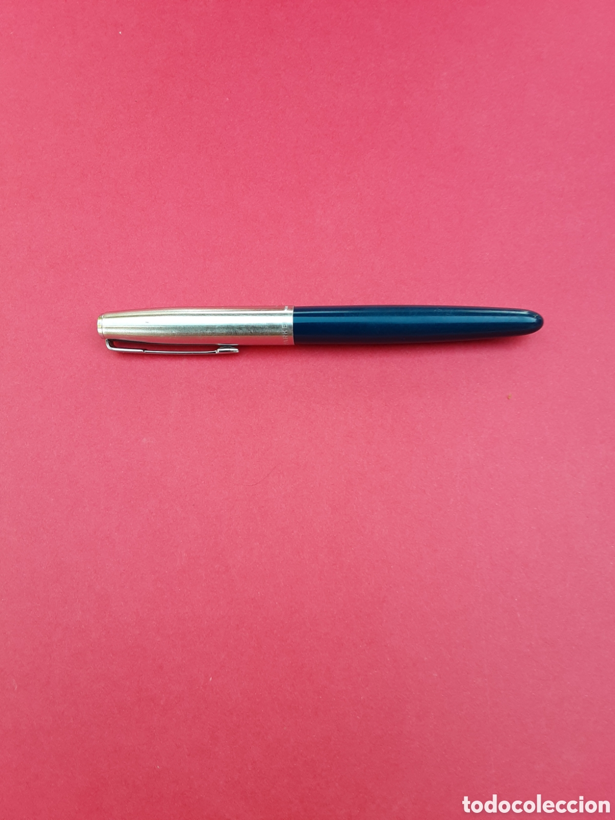 Plumas estilogr&aacute;ficas antiguas: Pluma Parker 21 Vintage - Azul y Acero NOS