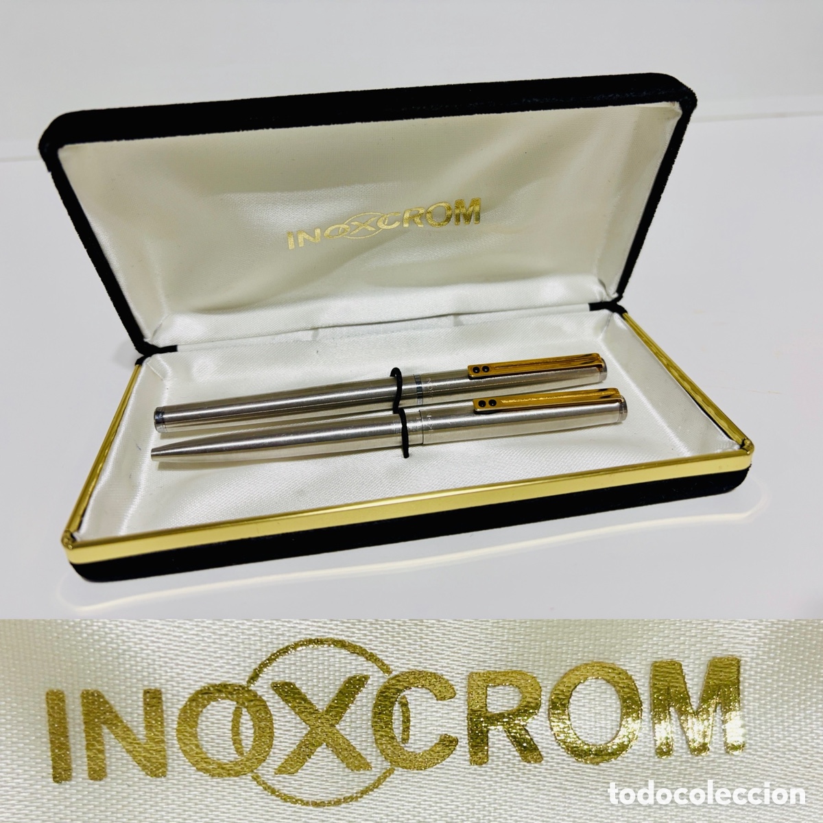 Plumas estilogr&aacute;ficas antiguas: Set INOXCROM 77 - Pluma estilogr&aacute;fica y bol&iacute;grafo