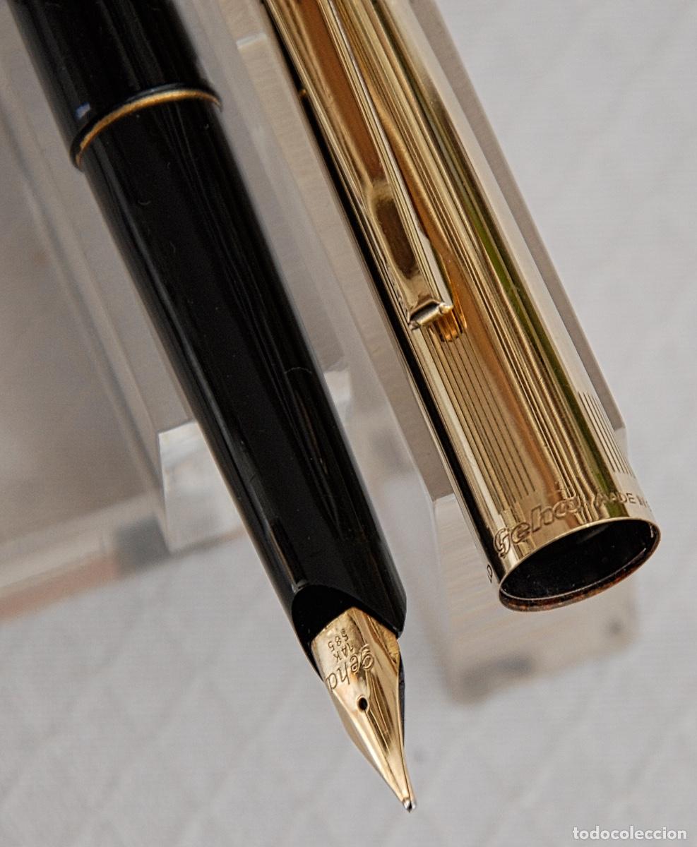 Plumas estilogr&aacute;ficas antiguas: GEHA CAP ROLLED GOLD 1970,s - Foto 6