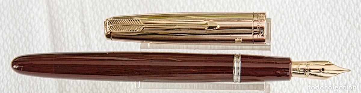 Plumas estilogr&aacute;ficas antiguas: PARKER MODELO RARO - PRESS BUTTOM - Foto 3