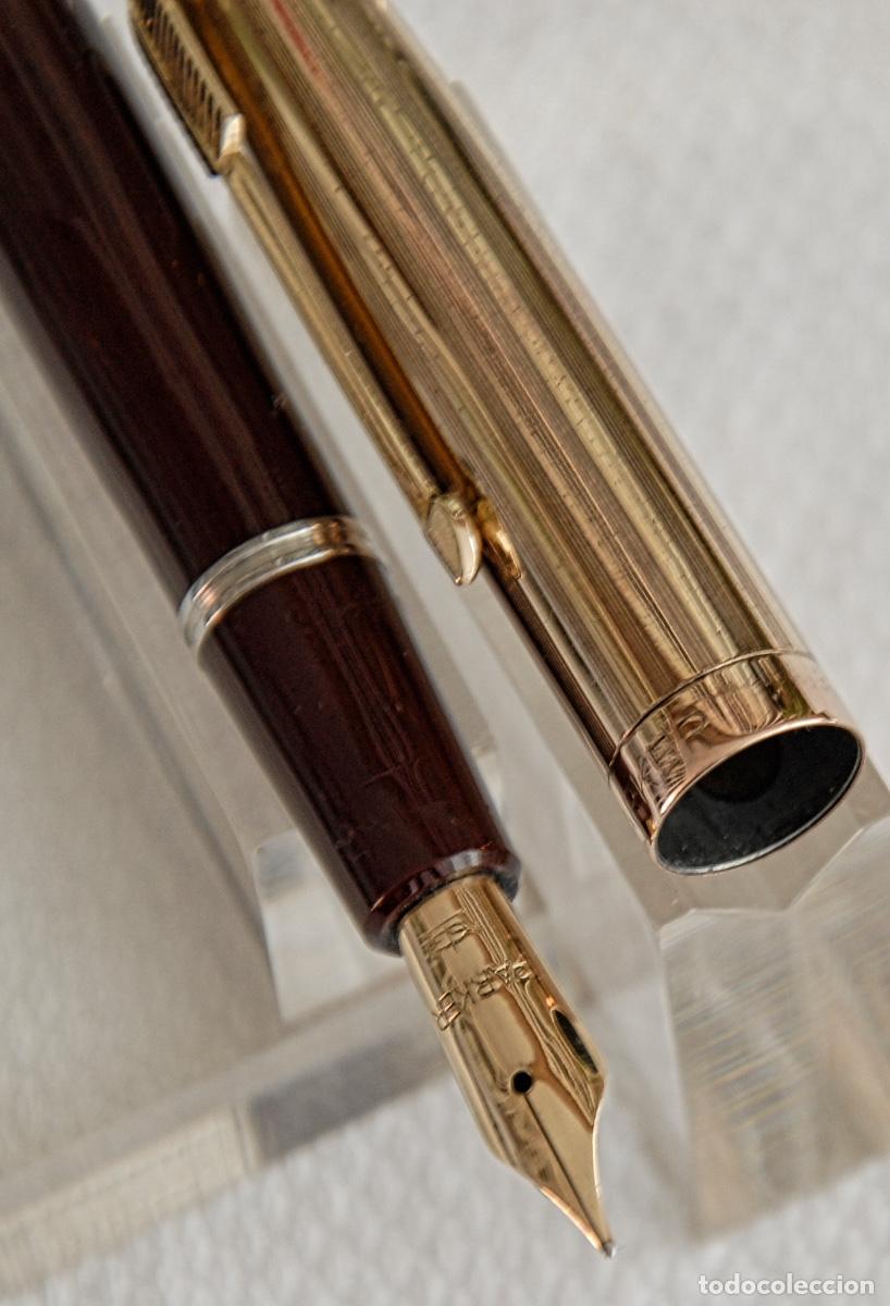 Plumas estilogr&aacute;ficas antiguas: PARKER MODELO RARO - PRESS BUTTOM - Foto 4