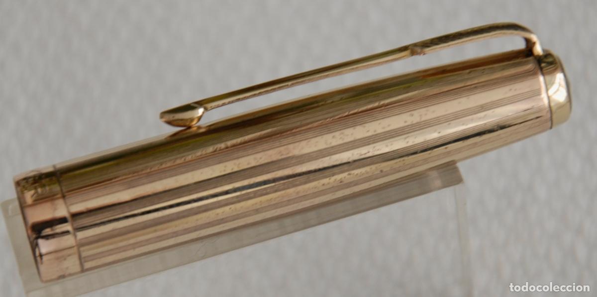 Plumas estilogr&aacute;ficas antiguas: PARKER MODELO RARO - PRESS BUTTOM - Foto 6
