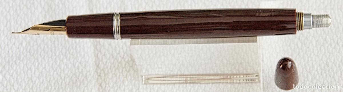 Plumas estilogr&aacute;ficas antiguas: PARKER MODELO RARO - PRESS BUTTOM - Foto 11