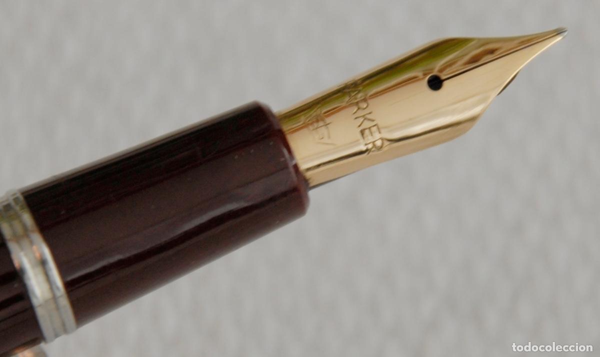 Plumas estilogr&aacute;ficas antiguas: PARKER MODELO RARO - PRESS BUTTOM - Foto 13