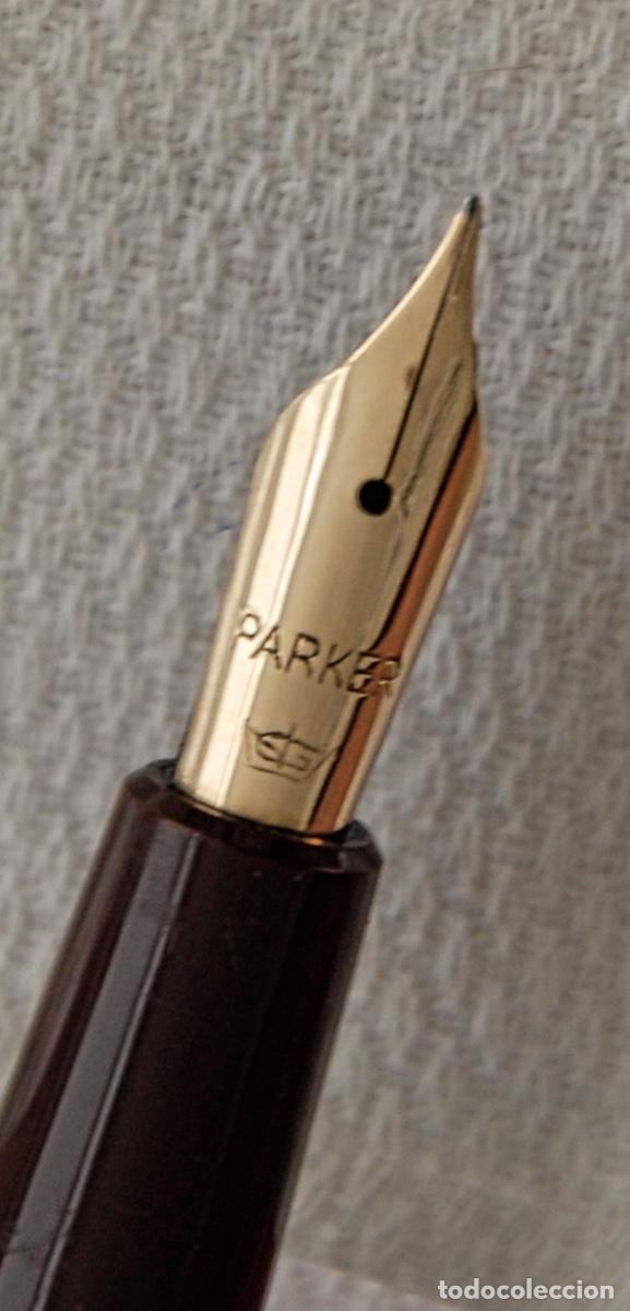 Plumas estilogr&aacute;ficas antiguas: PARKER MODELO RARO - PRESS BUTTOM - Foto 14