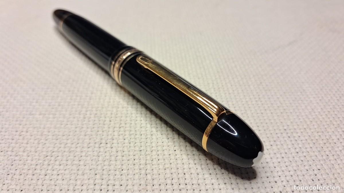 Stylos-plume anciens: Estilogr&aacute;fica Montblanc MEISTERST&Uuml;CK 149 Plum&iacute;n 14C 585, a&ntilde;os 80