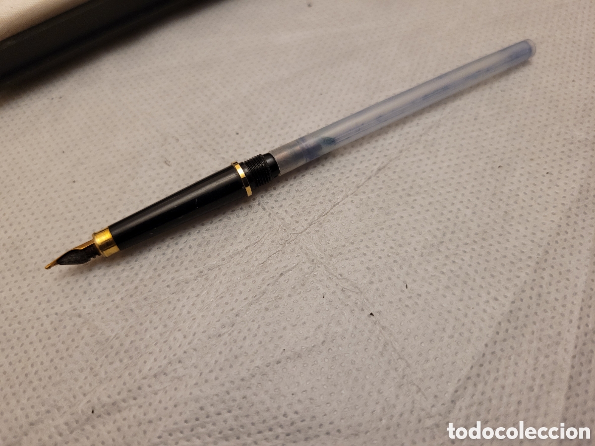 Plumas estilogr&aacute;ficas antiguas: PLUMA extrafina STYLO, SILVER MACH - Foto 4