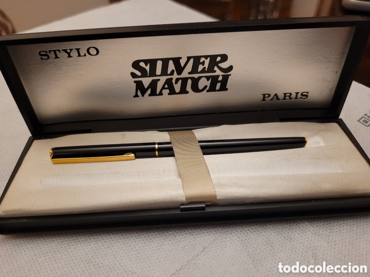 Plumas estilogr&aacute;ficas antiguas: PLUMA extrafina STYLO, SILVER MACH - Foto 1