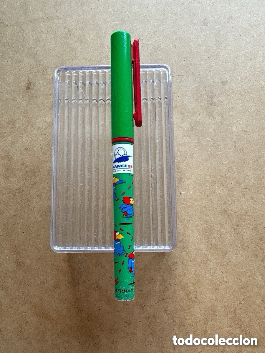 Plumas estilogr&aacute;ficas antiguas: Rara pluma estilogr&aacute;fica Waterman France 98, mundial de f&uacute;tbol (A5)