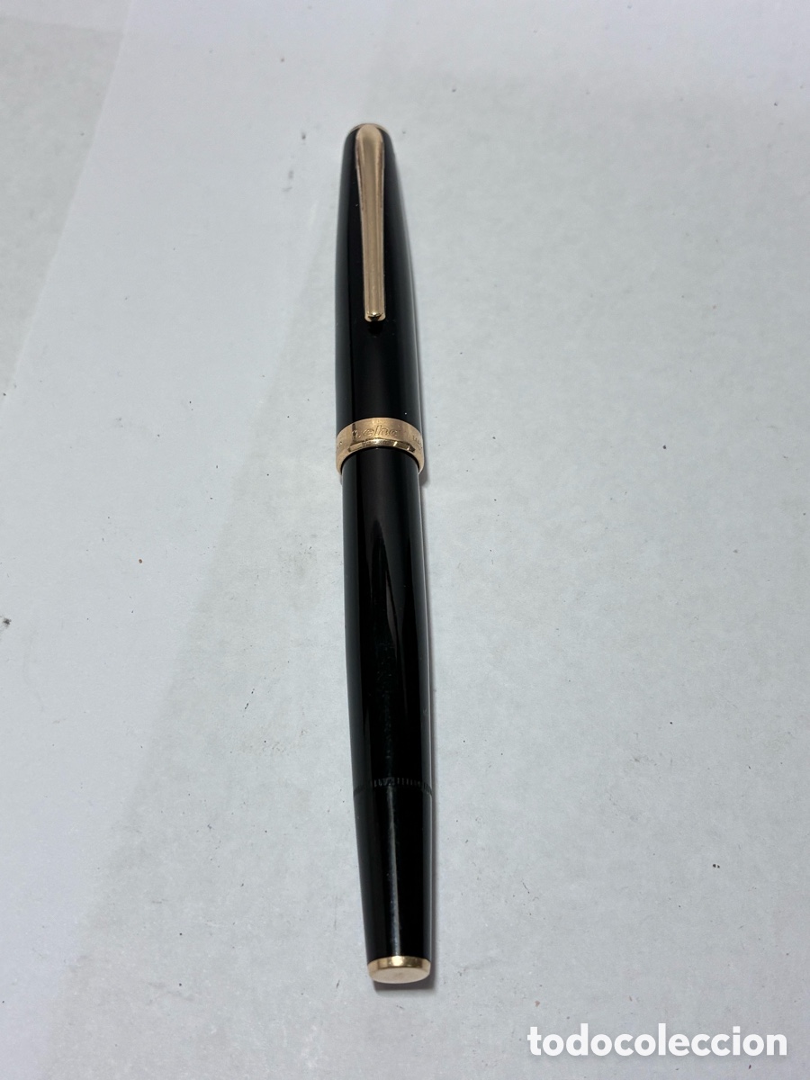 Plumas estilogr&aacute;ficas antiguas: Pluma GEHA Germany plumin oro 585 y celuloide negro