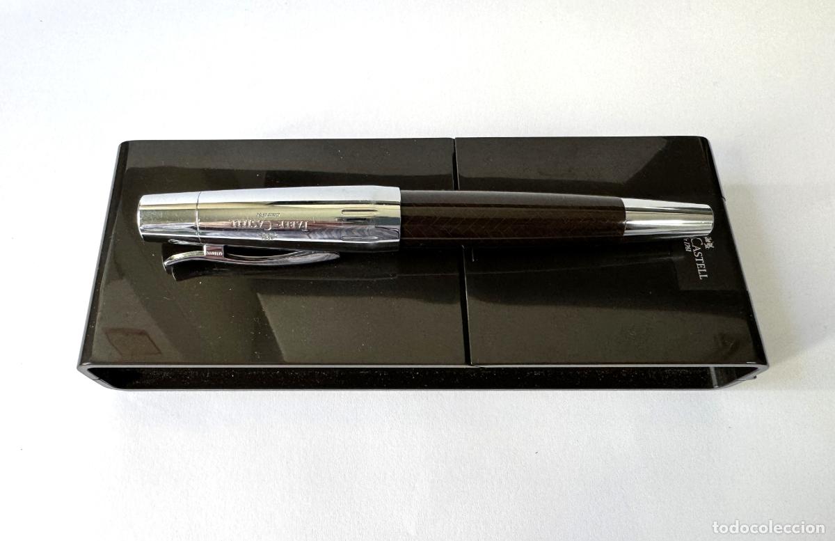 Plumas estilogr&aacute;ficas antiguas: FABER CASTELL E-MOTION PARKET BROWN ESTILOGRAFICA GRUESA, MADE IN GERMANY