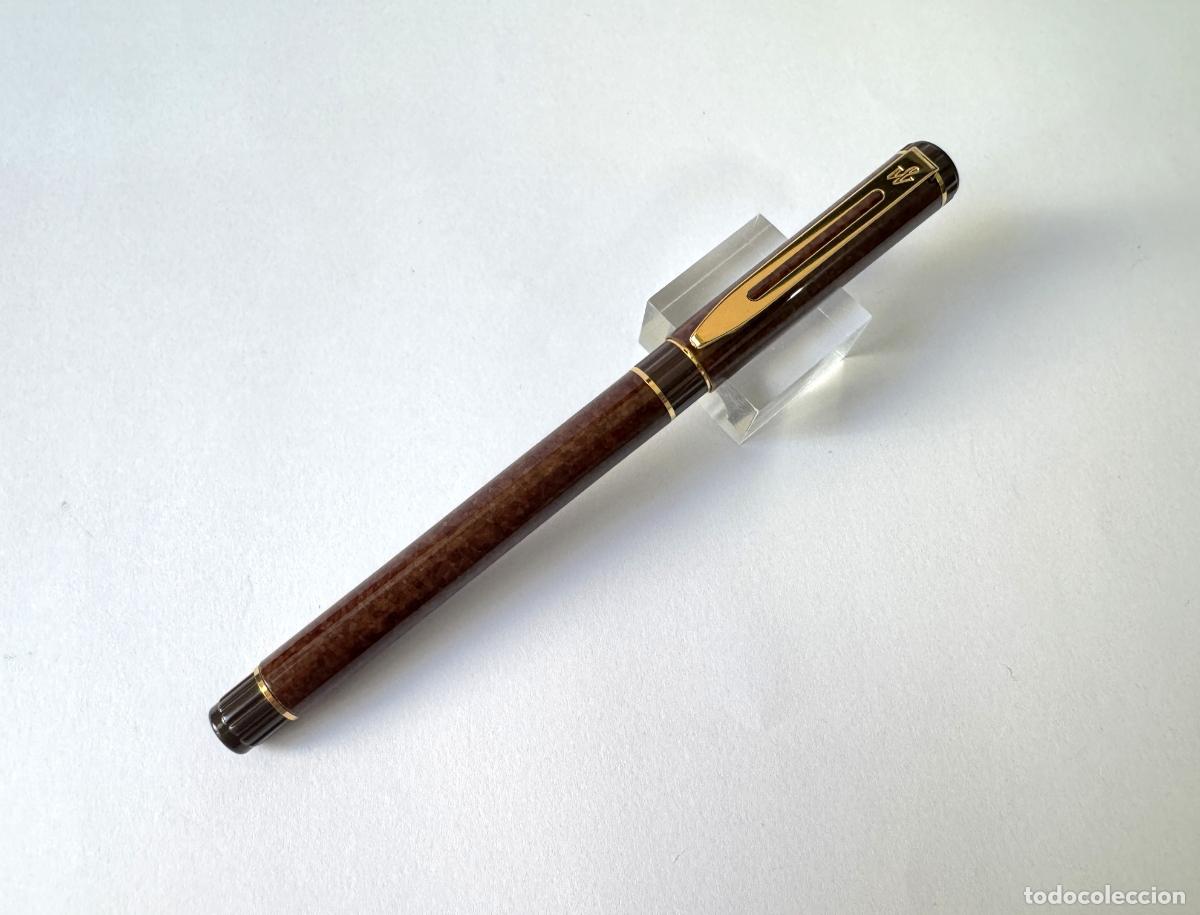 Plumas estilogr&aacute;ficas antiguas: WATERMAN ESTILOGRAFICA LACADA EN MARRON Y ORO, MADE IN FRANCE