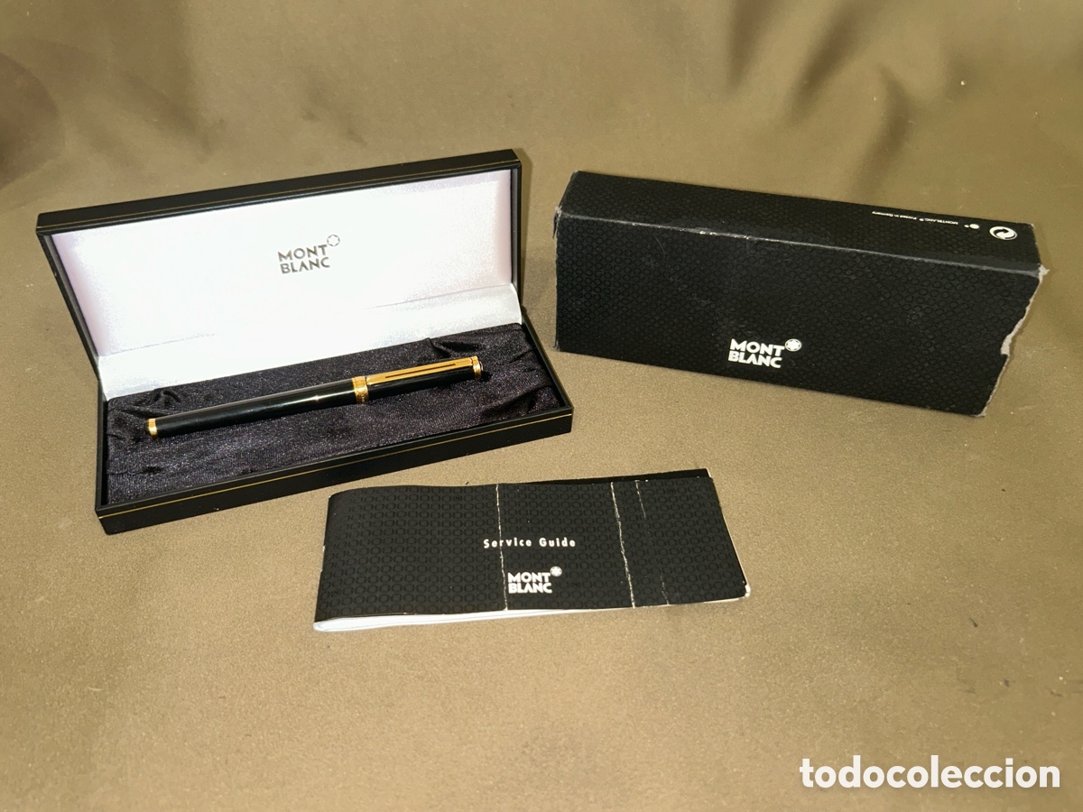 Plumas estilogr&aacute;ficas antiguas: PLUMA ESTILOGR&Aacute;FICA MONTBLANC NOBLESSE OBLIGE, PLUMIN 14K CON SU MANUAL Y CAJA ORIGINAL *VER FOTOS*