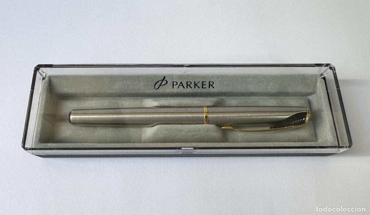 Plumas estilogr&aacute;ficas antiguas: PARKER INFLECTION ESTILOGRAFICA ACERO MATE, MADE IN UK