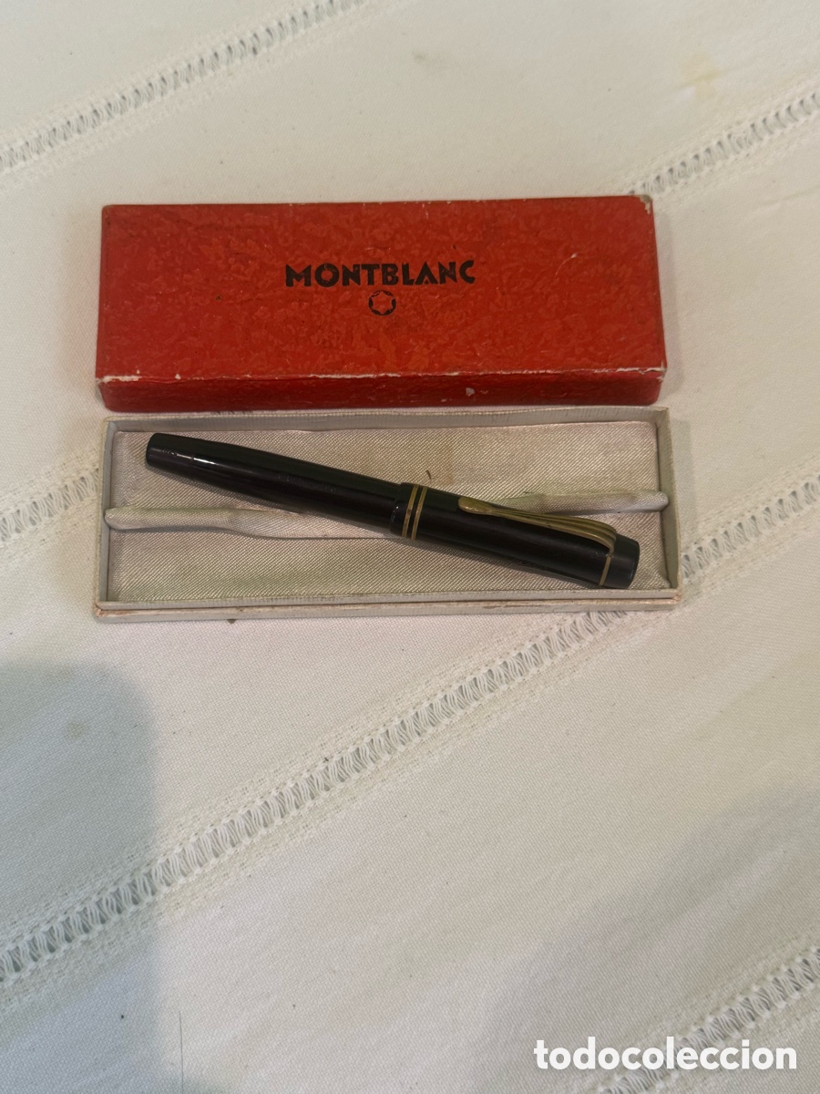 Old Fountain Pens: Pluma estilogr&aacute;fica Montblanc 324 a&ntilde;os 30 resina negra plum&iacute;n oro