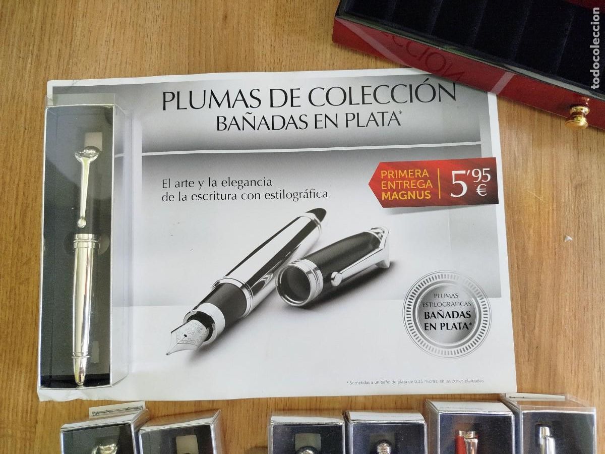 Plumas estilogr&aacute;ficas antiguas: Plumas de colecci&oacute;n ba&ntilde;adas en plata - Foto 3