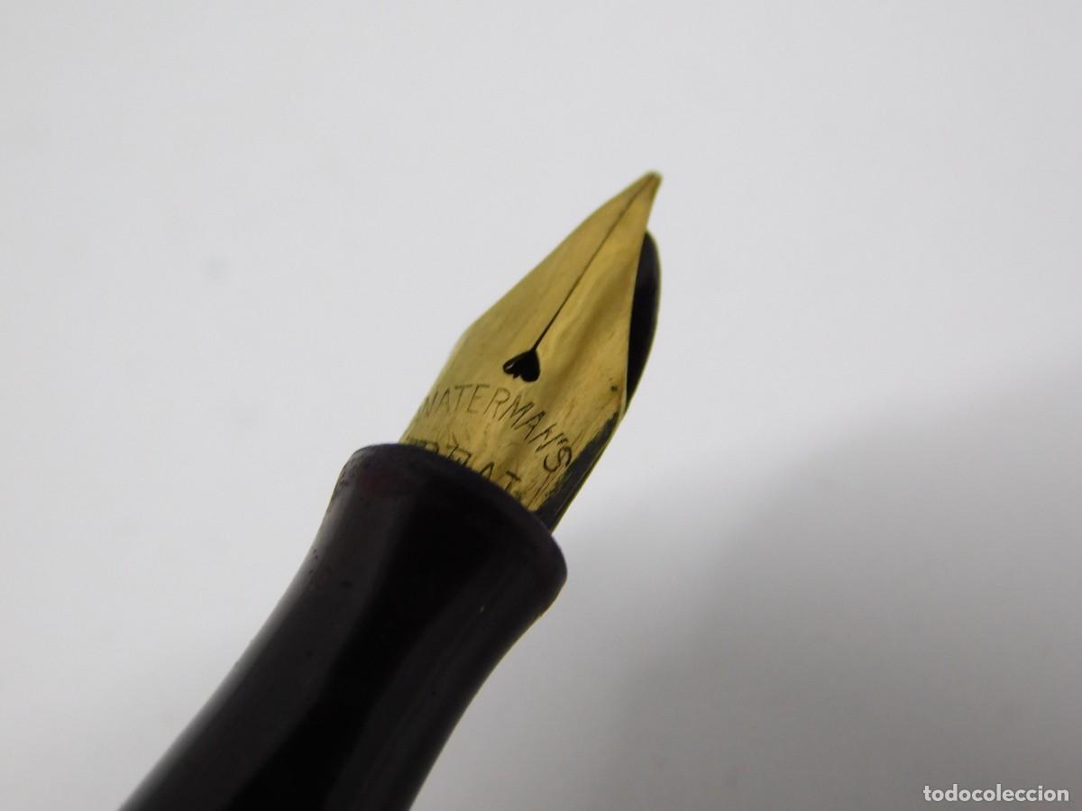 Plumas estilogr&aacute;ficas antiguas: PLUMA WATERMAN - PLUM&Iacute;N ORO - Foto 8
