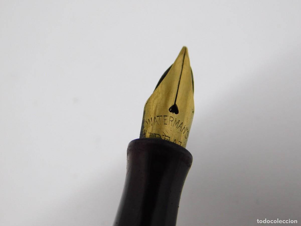 Plumas estilogr&aacute;ficas antiguas: PLUMA WATERMAN - PLUM&Iacute;N ORO - Foto 9