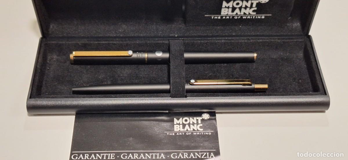 Plumas estilogr&aacute;ficas antiguas: Pluma Montblanc y bol&iacute;grafo, sin estrenar.