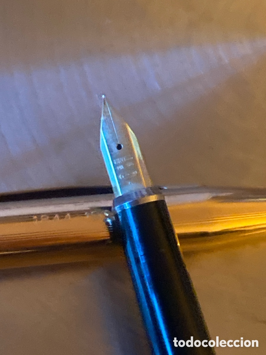 Plumas estilogr&aacute;ficas antiguas: Gross con Plumin de oro 14cts - Foto 3