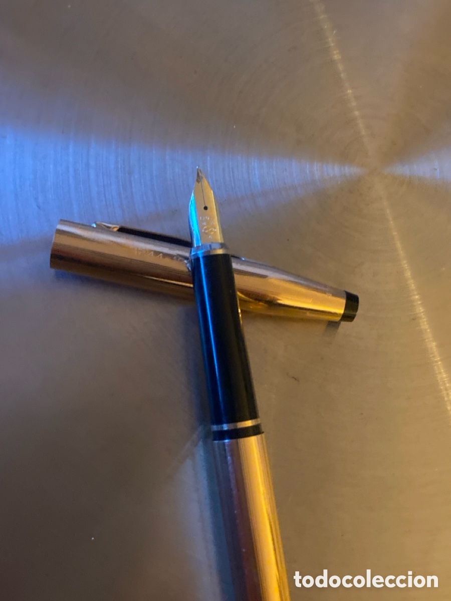 Plumas estilogr&aacute;ficas antiguas: Gross con Plumin de oro 14cts - Foto 4