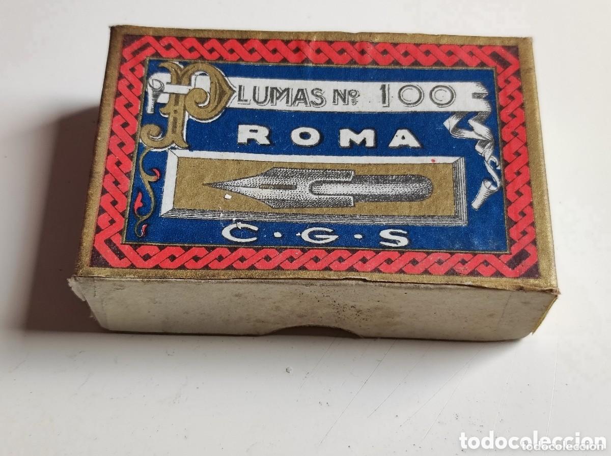 Plumas estilogr&aacute;ficas antiguas: Caja 100 plumas Roma CGS punta EF plumillas pluma estilografica antiguo