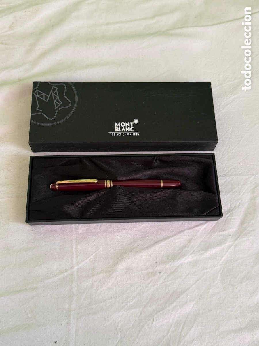 Plumas estilogr&aacute;ficas antiguas: MONTBLANC PLUMA ESTILOGR&Aacute;FICA BURDEOS MEISTERST&Uuml;CK ORIGINAL CON CAJA PLUM&Iacute;N ORIGINAL
