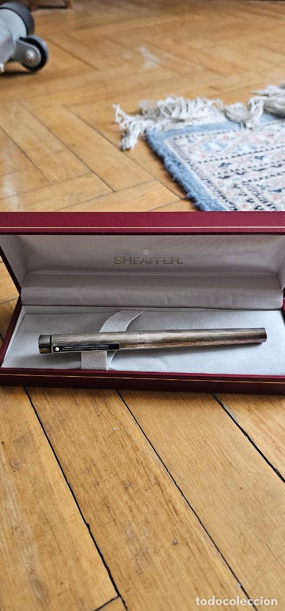 Plumas estilogr&aacute;ficas antiguas: Pluma plata y oro Sheaffer