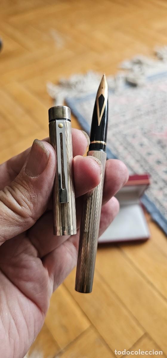 Plumas estilogr&aacute;ficas antiguas: Pluma plata y oro Sheaffer - Foto 5
