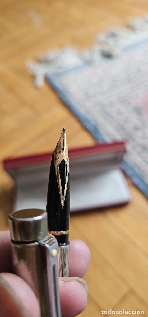 Plumas estilogr&aacute;ficas antiguas: Pluma plata y oro Sheaffer - Foto 6