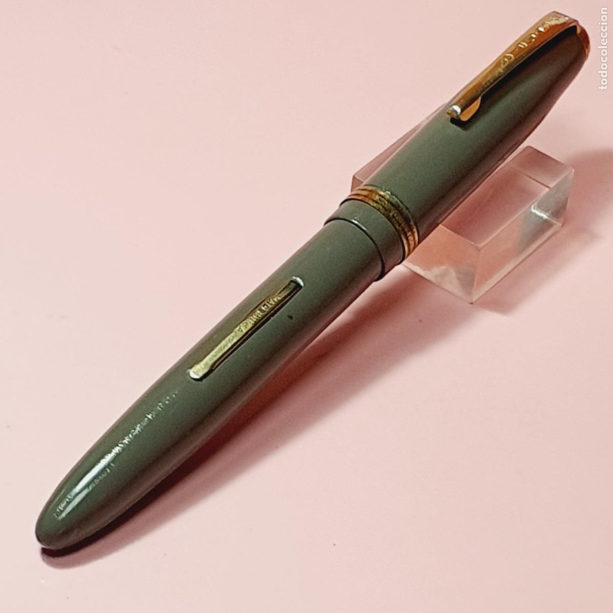 Plumas estilogr&aacute;ficas antiguas: 5016*PLUMA ESTILOGR&Aacute;FICA-CHAMPION-U.S.A.-GRIS CL&Aacute;SICO+DORADOS-COLECCIONISTAS-BUEN ESTADO